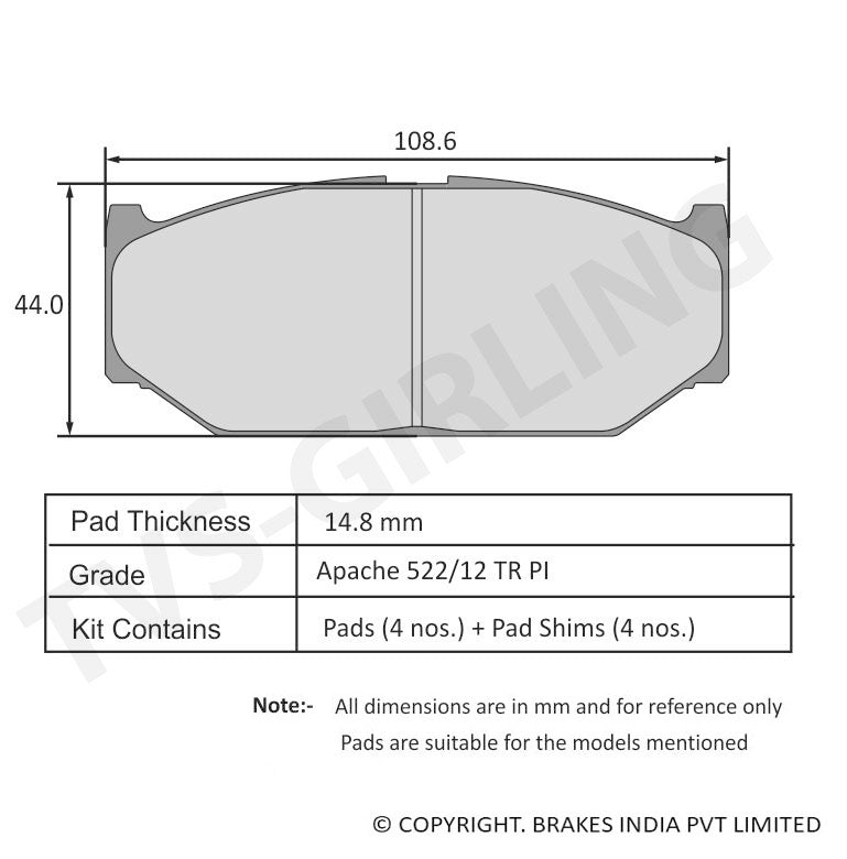 Maruti ciaz online brake pad price