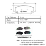 TVS Apache Brake Pad MG HECTOR 29933549