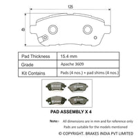 TVS Apache Brake Pad MSIL Fronx/BALENO(2022)/TKML GLANZA 2993626