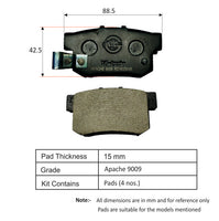 TVS Apache Brake Pad HONDA ACCORD (7th Gen / 8th Gen) (2003-2013) CIVIC (8th Gen) (2006-2012) REAR 29933336