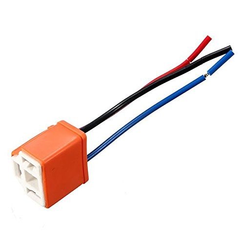 H4 HB2 Car Motorcycle Headlight Ceramic Bulb Holder Pin Female